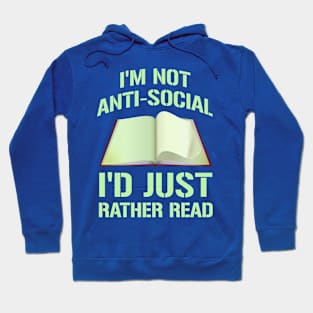 Funny Anti Social Reading Lovers Shirt Hoodie